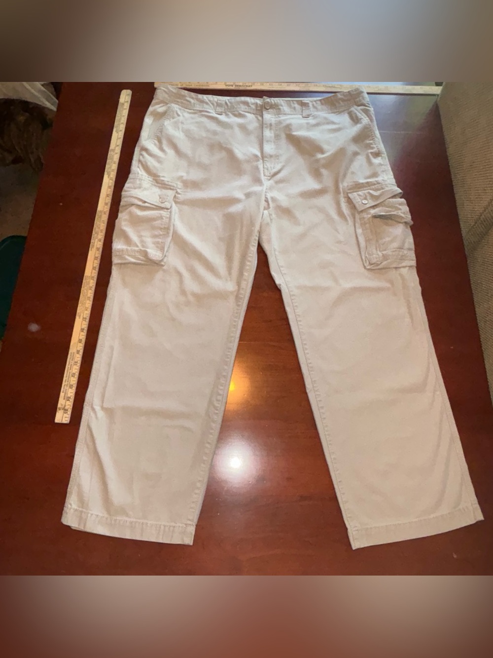 Men's Trye Bation Cargo Pants — Light Khaki Utility Style BIG &. TALL